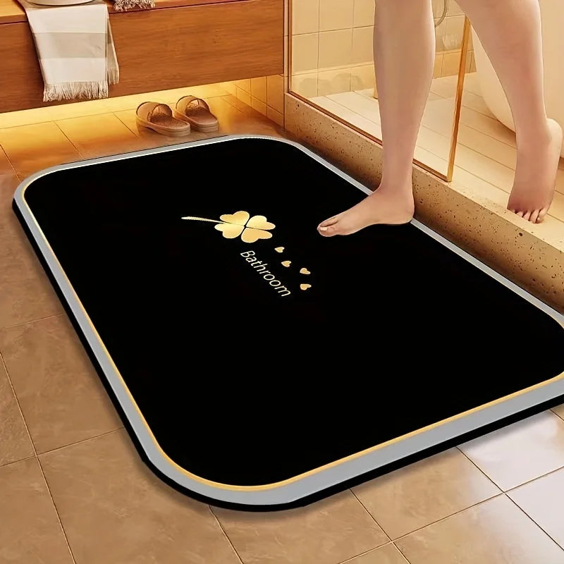 Diatomite Bath Mat Quick Dry Absorbent Non Slip Floor Mat