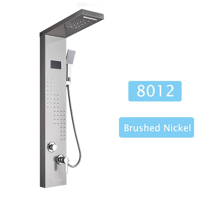 Shinesia Luxury LED Shower Panel With Massage Jets Rain