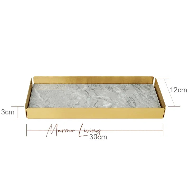 Pitaya Flower Natural Marble Bathroom Accessories Set With Soap Dispenser