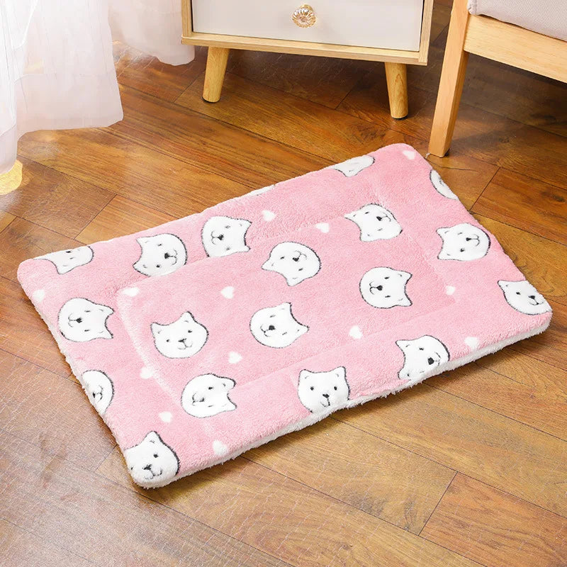 Flannel Pet Mat Bed For Dogs And Cats, Thick Comfort