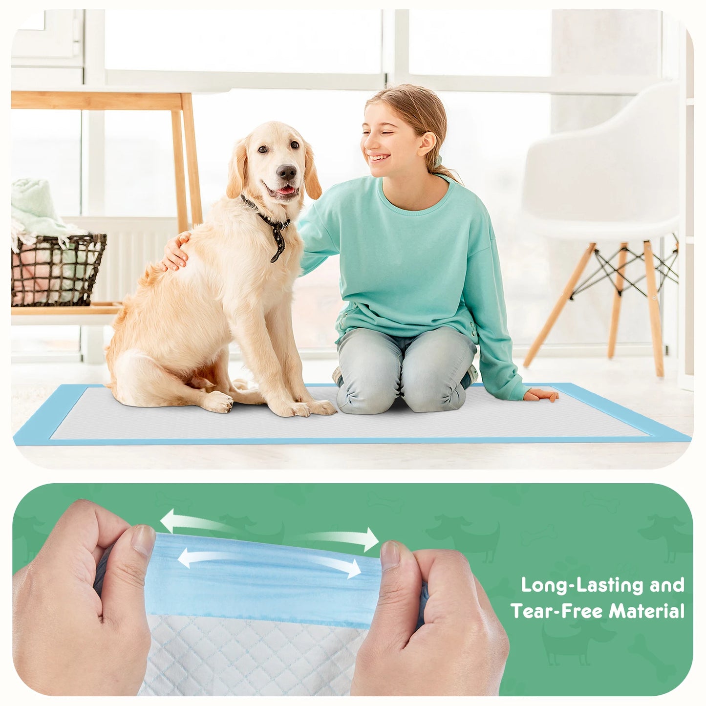 Disposable Underpads 150 Count Quick Dry Training Pads for Pets