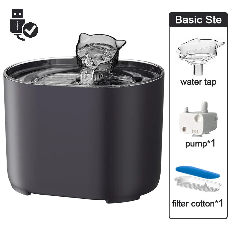 Cat Water Fountain With Filter Fresh Drinking And Quiet Pump