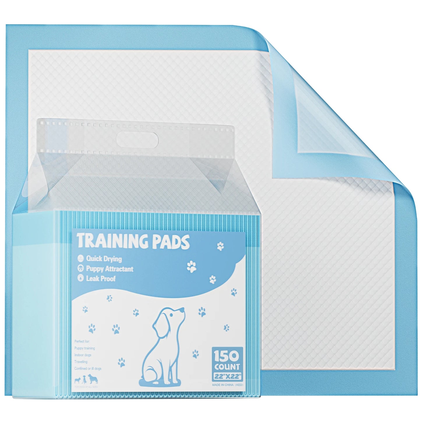 Disposable Underpads 150 Count Quick Dry Training Pads for Pets