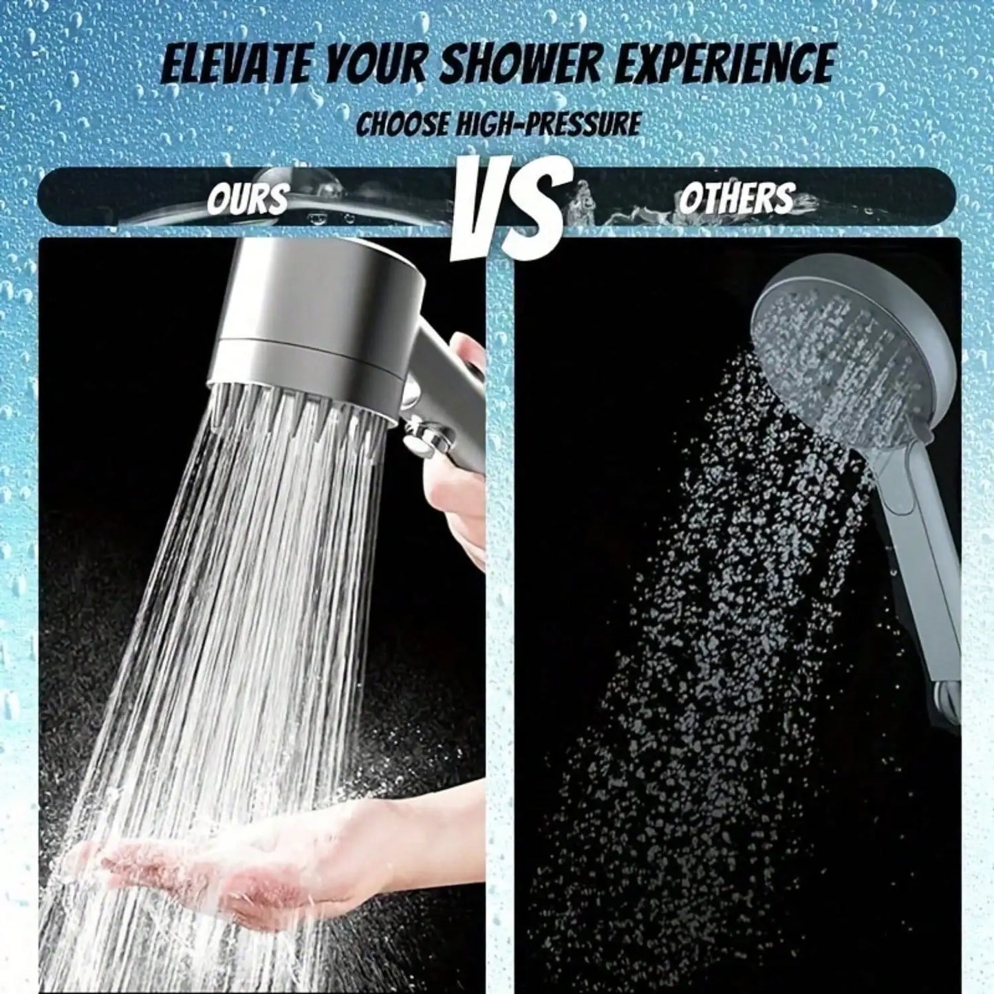 Filtered Shower Head Handheld High Pressure 4 Spray Modes