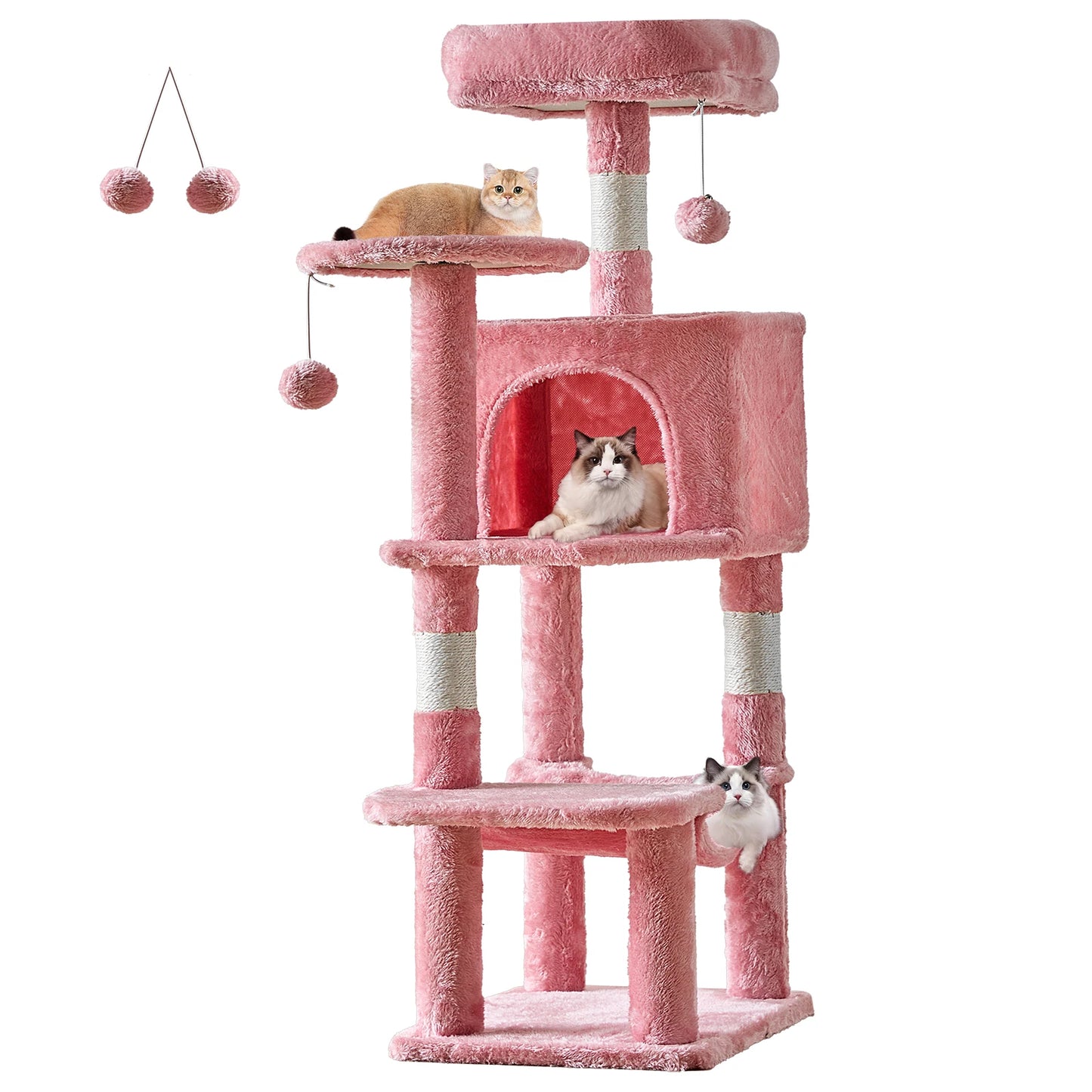 JHK Cat Tree Tall Multi Level Climbing Tower For Indoor Cats