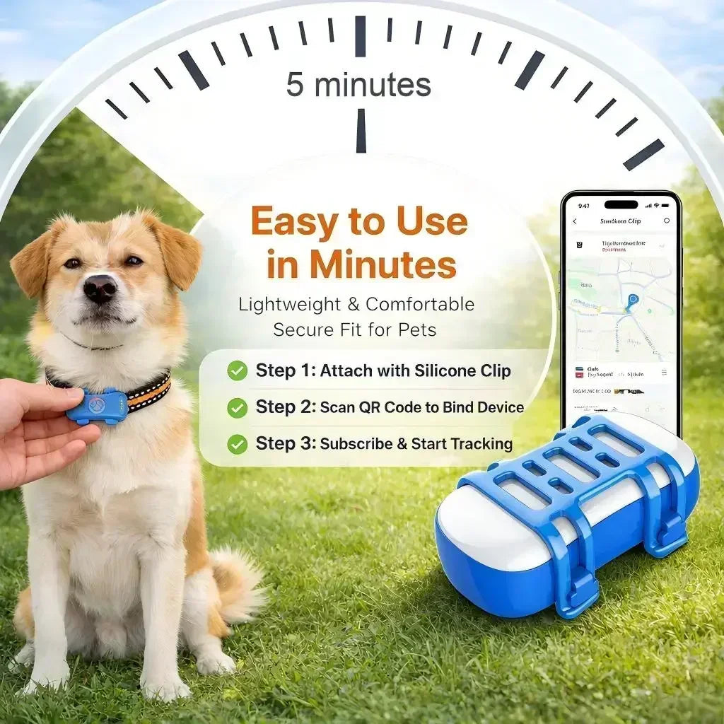 WANWAYTECH GPS Tracker 4G Real Time For Dogs And Cats
