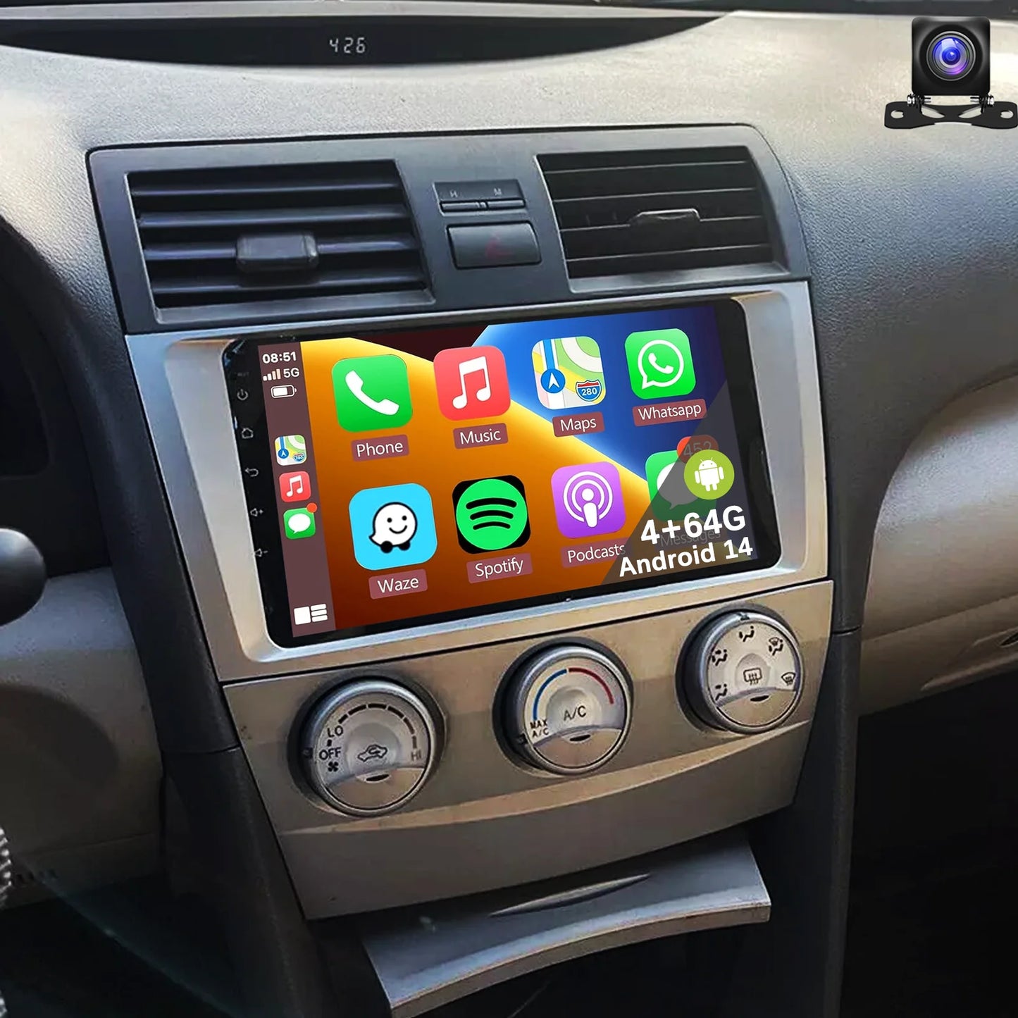LEEOCAR Android 14 Car Radio With GPS Navigation And CarPlay