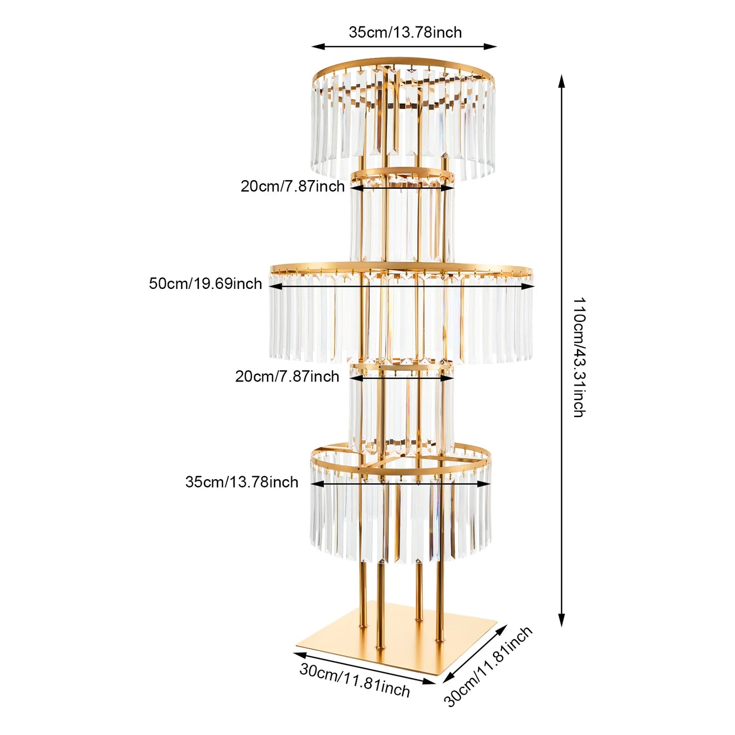 Five Tier Round Flower Stand For Weddings Centerpieces And Events