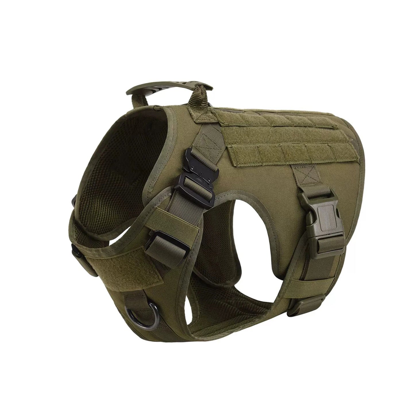 Nylon Tactical Dog Harness With MOLLE Pouches For Training