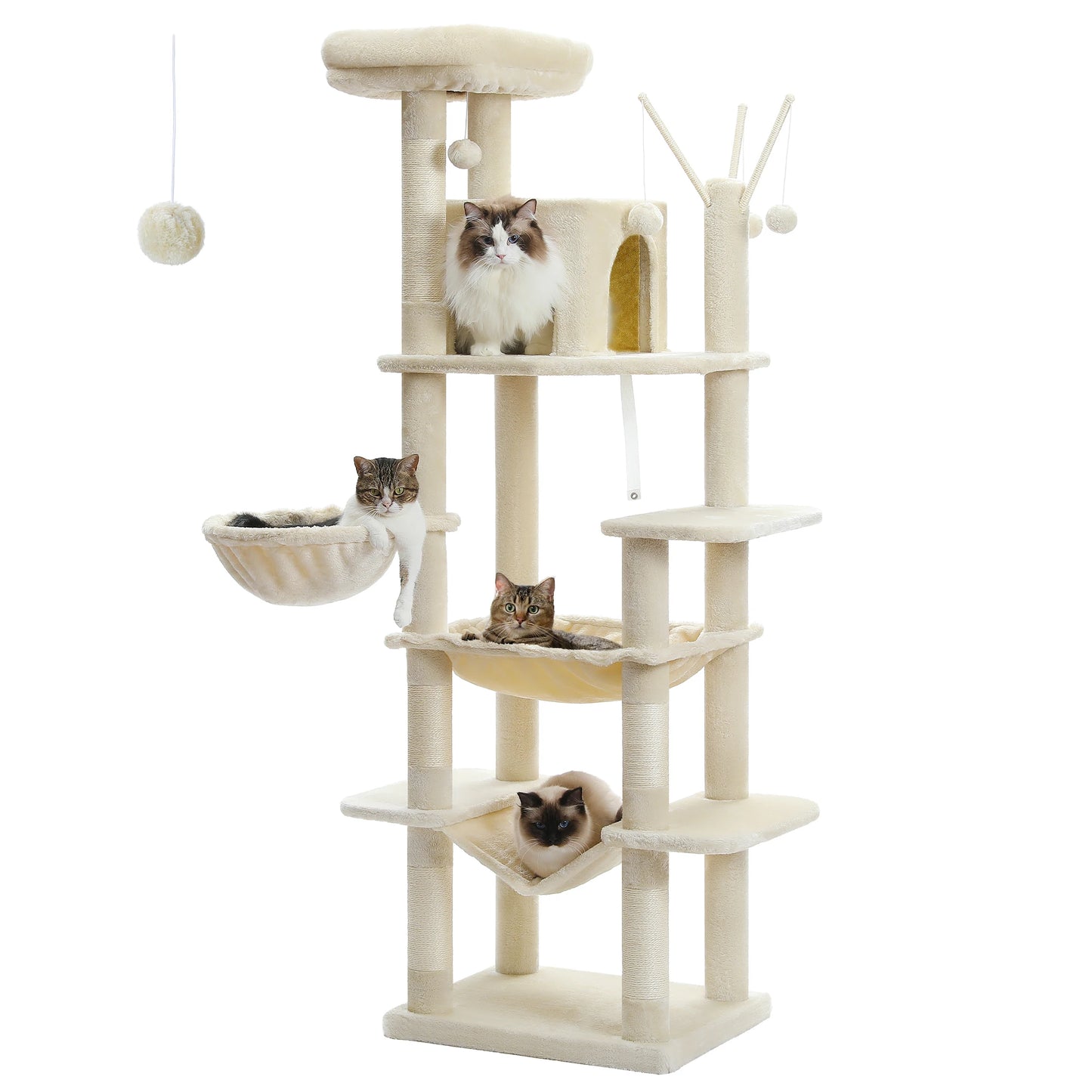 PAWZ Road Large Cat Tree Tower For Indoor Cats With Scratching Posts
