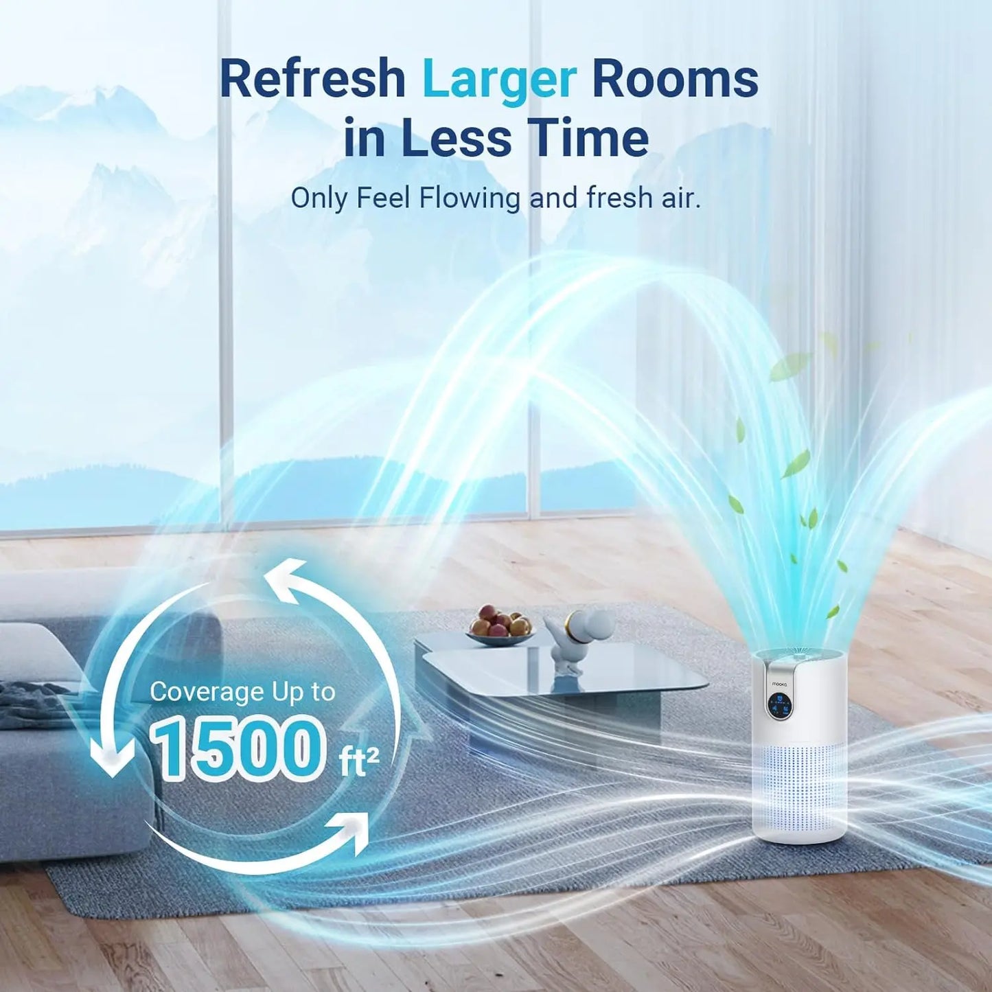 MOOKA Air Purifier With Aromatherapy And HEPA For Home
