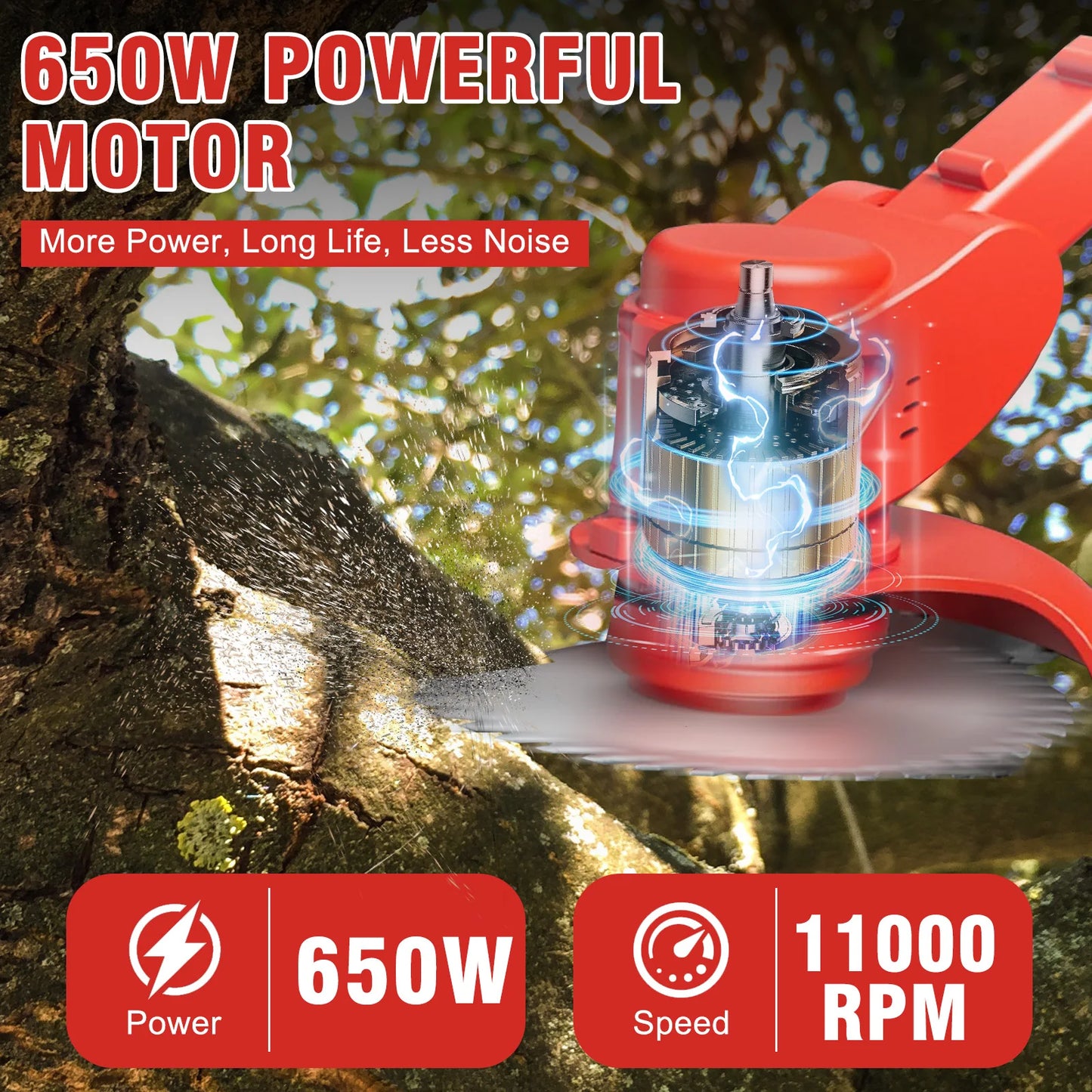 21V Cordless Weed Wacker 3-in-1 Trimmer Edger With Wheels