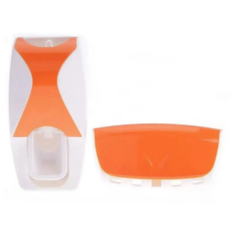 Wall Mounted Toothbrush And Toothpaste Holder With Automatic Dispenser