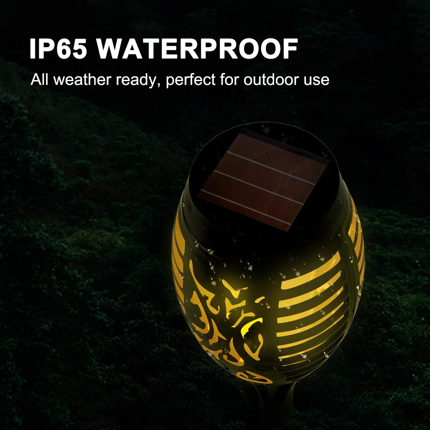 Solar Lights Outdoor LED Flickering Flame Torch Waterproof Garden Decor