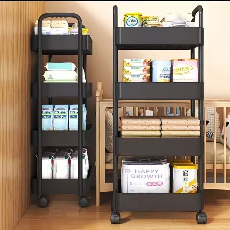 Heavy Duty Rolling Storage Cart Multi Functional Floor Standing Trolley