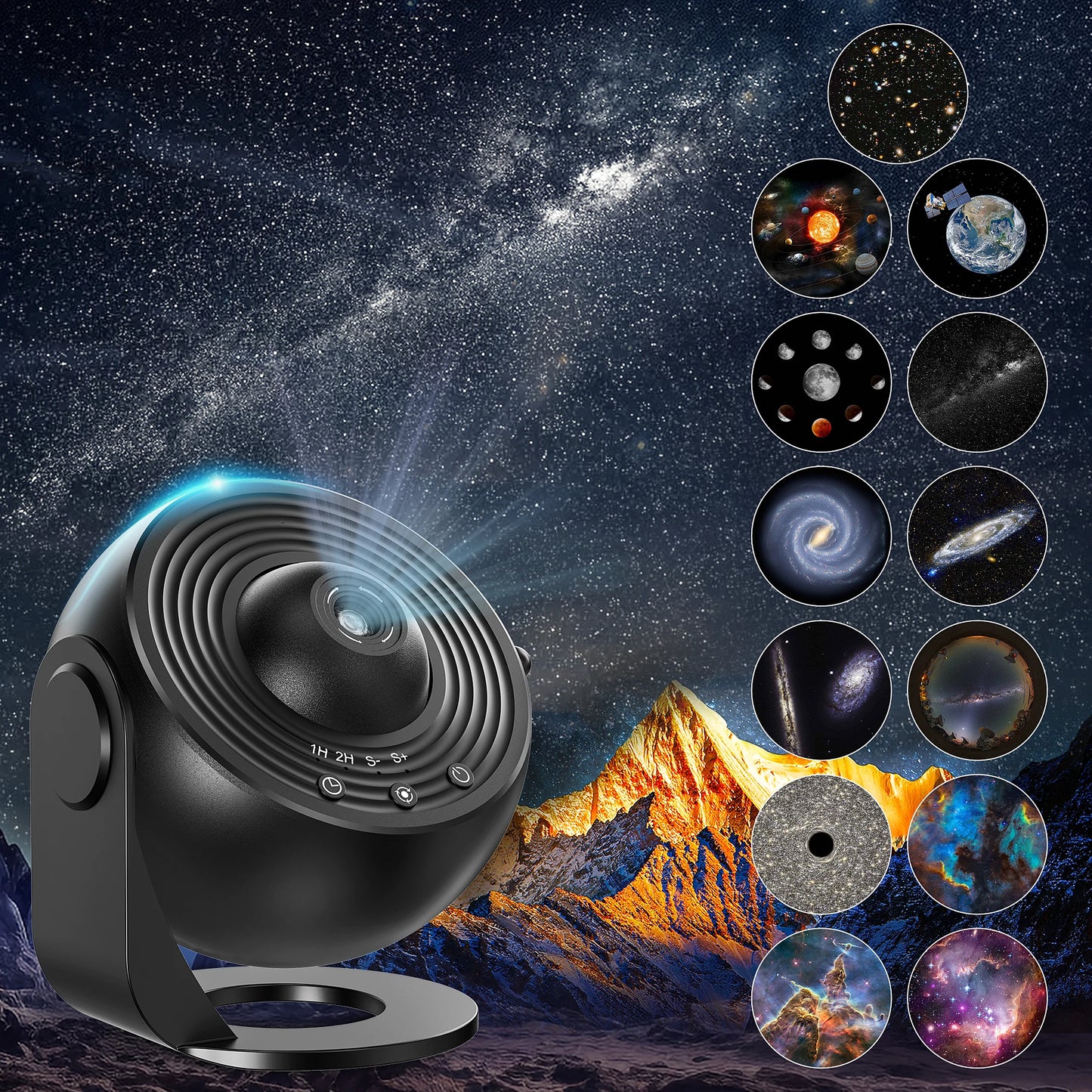 Aiopp Galaxy Projector Planetarium Star Projector Night Light For Kids