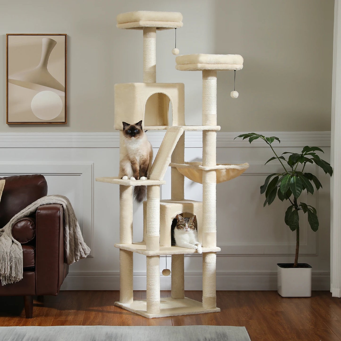 PAWZ Road Large Cat Tree Tower For Indoor Cats With Scratching Posts