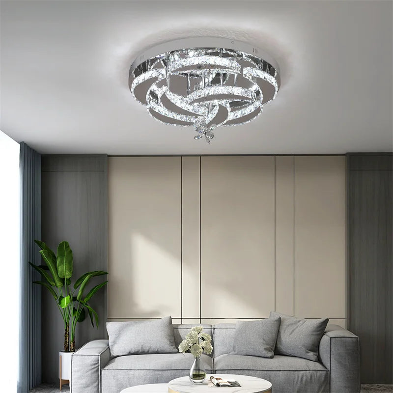GreeLustr Crystal Ceiling Lamp Pendant Chandelier Living Room