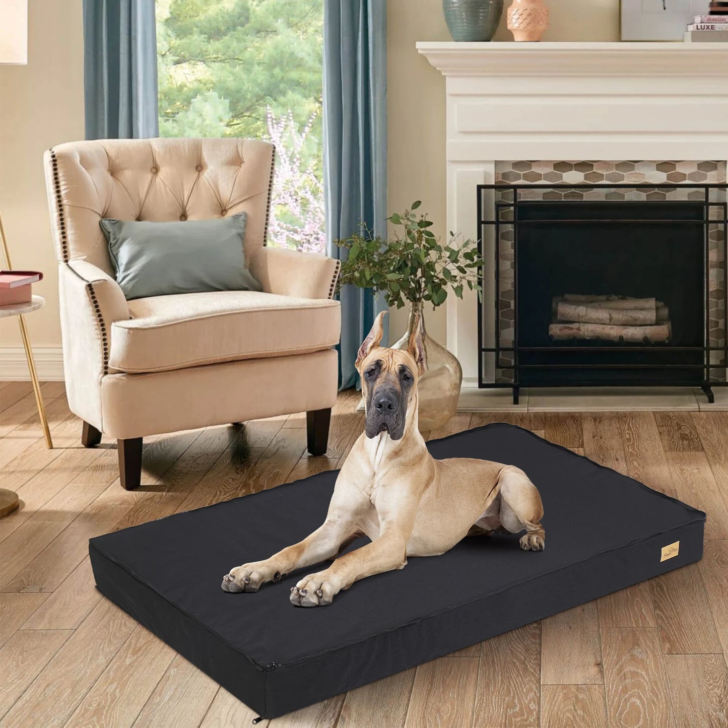Orthopedic Dog Bed With Memory Foam Base And Waterproof Cover