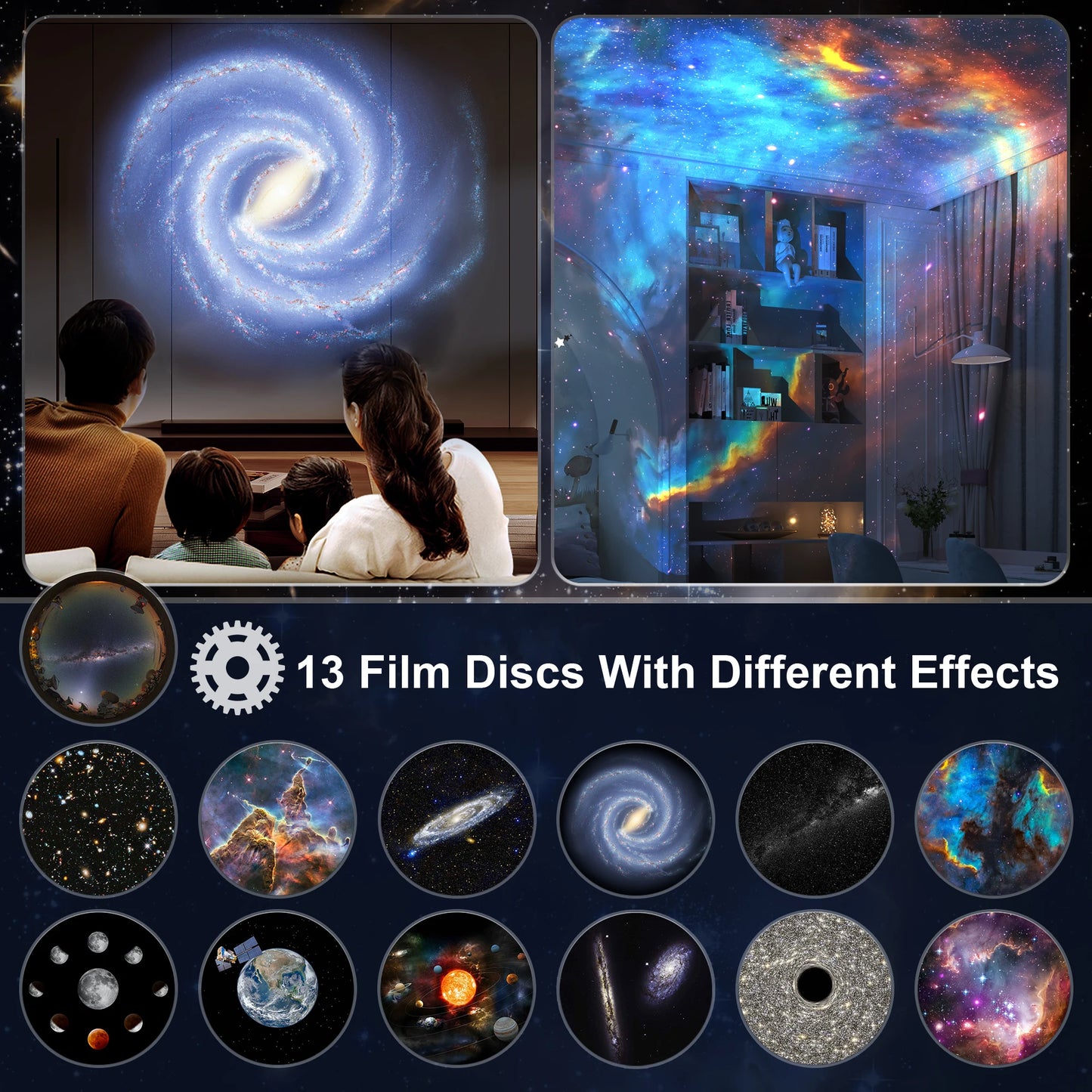 Aiopp Galaxy Projector Planetarium Star Projector Night Light For Kids