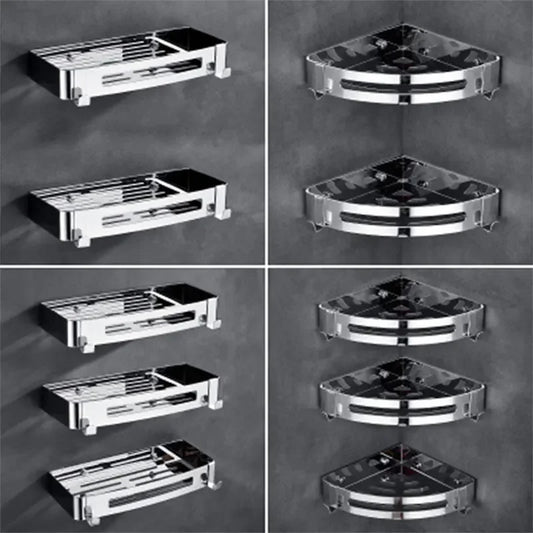 Stainless Steel Bathroom Corner Shelf Wall Mounted Organizer