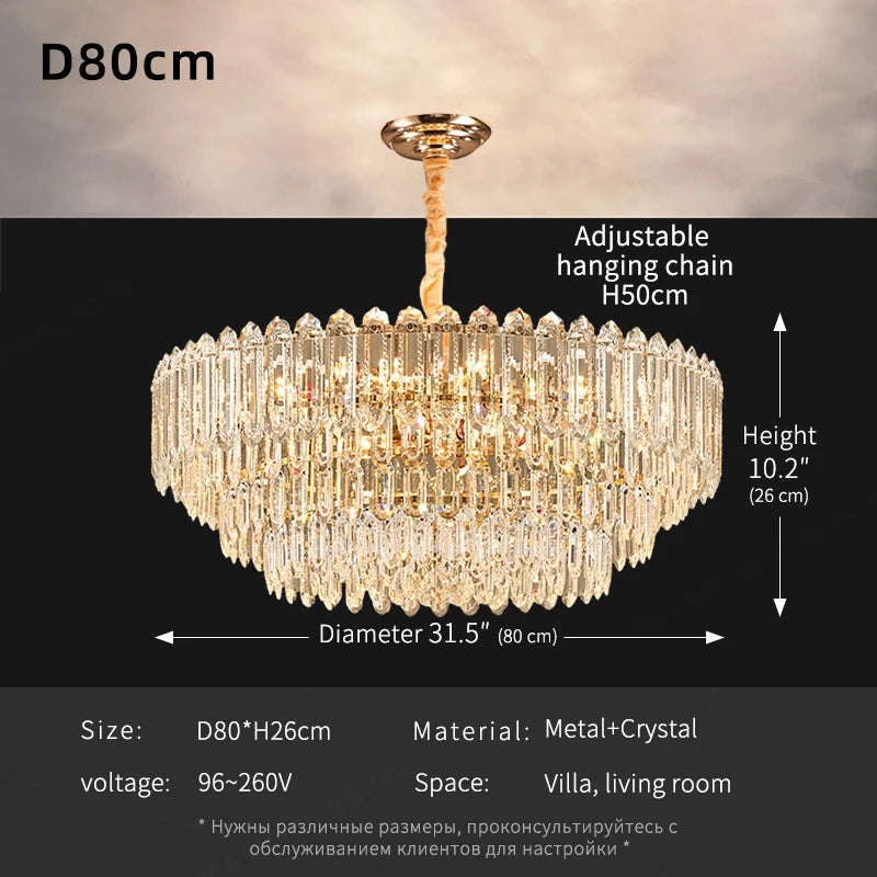 LUDOVICA Modern LED Ceiling Hanging Lamp For Living Room Chandelier