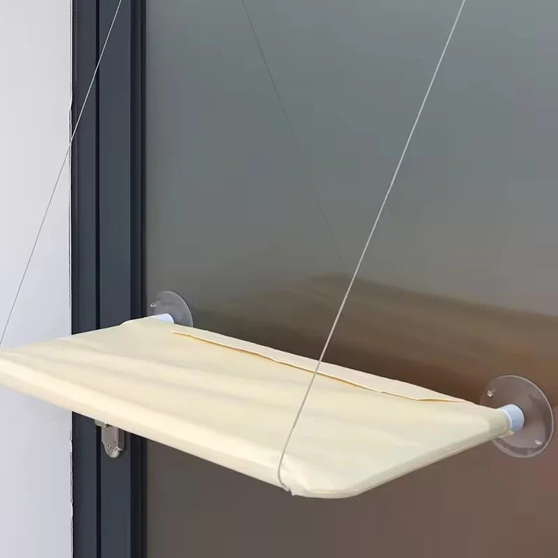 Ultra Soft Cat Window Hammock Bed With Secure Mounting Perch