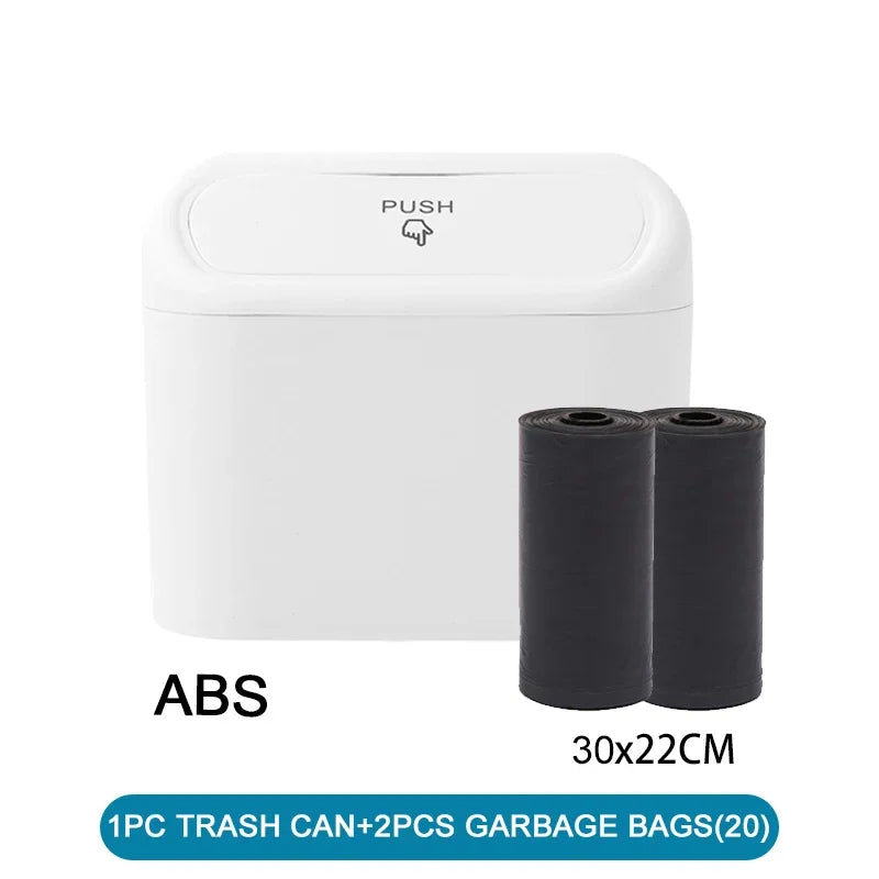 SUITU Car Trash Can With Lid Leakproof Mini Car Accessory
