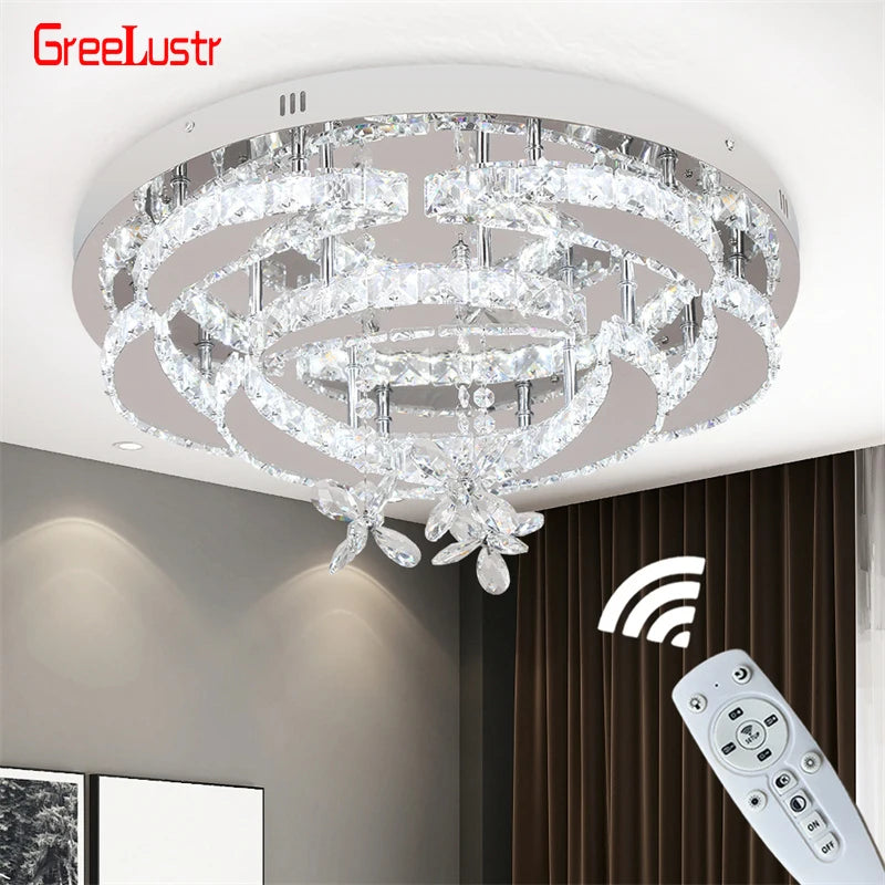 GreeLustr Crystal Ceiling Lamp Pendant Chandelier Living Room
