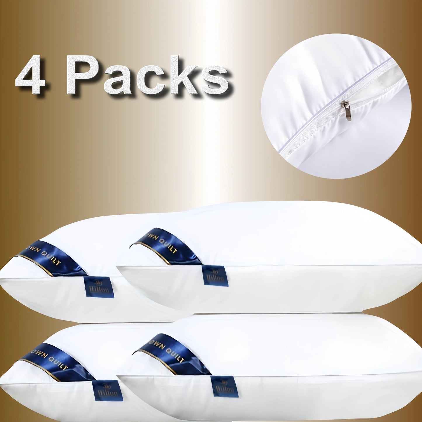 Memory Foam Hotel Pillow With One Hundred Percent Cotton Cover