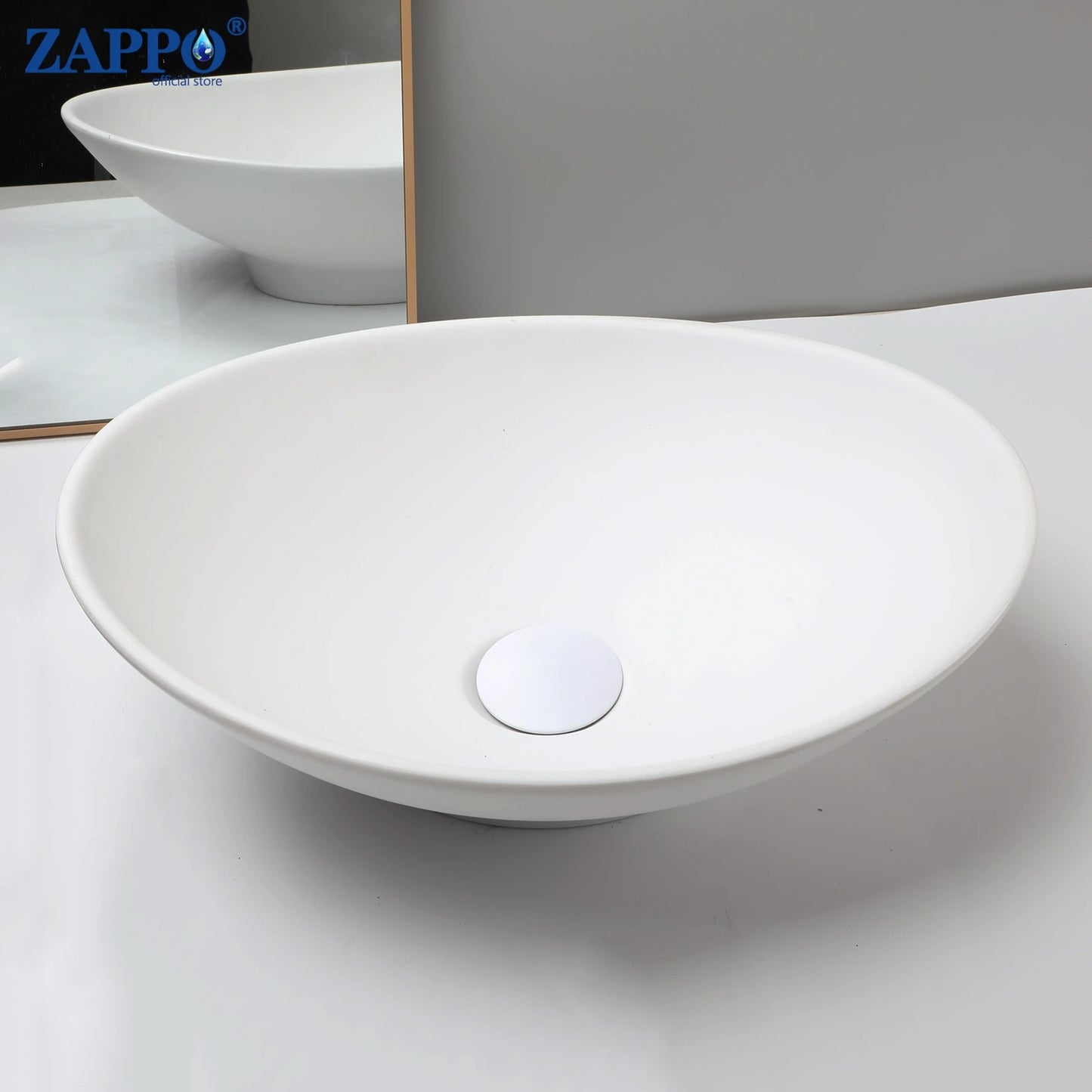 Torayvino Stone Resin Vessel Sink With Drain, Above-Counter Washbasin