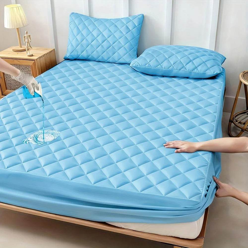 HGETVE Waterproof Mattress Protector Breathable Quilted Pad All-Season