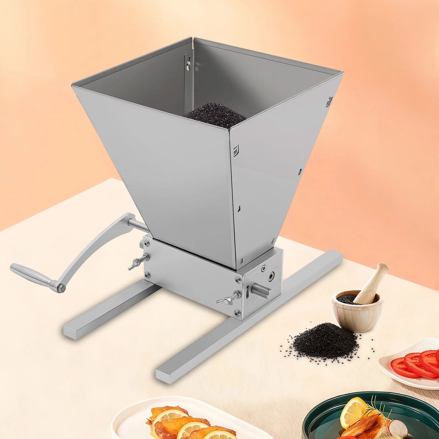 Stainless Steel Grain Mill Grinder With Manual And Electric Drill