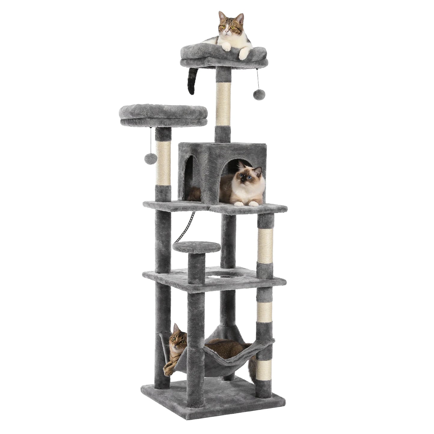PAWZ Road Large Cat Tree Tower For Indoor Cats With Scratching Posts