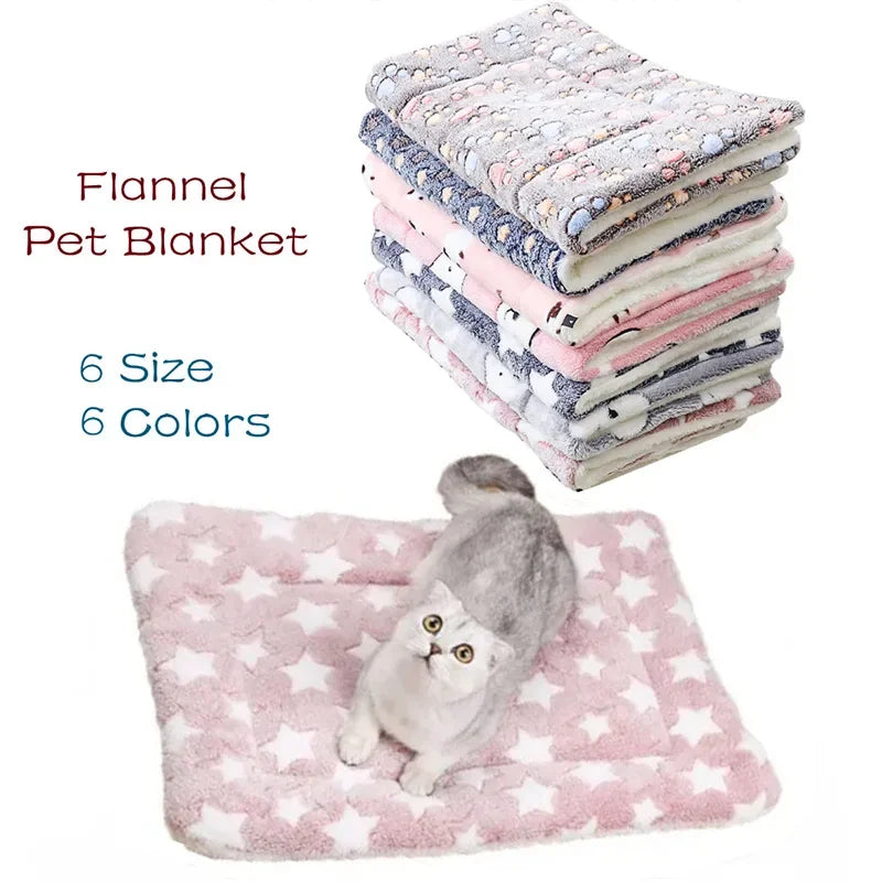 Flannel Pet Mat Bed For Dogs And Cats, Thick Comfort