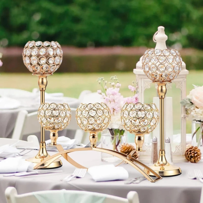 VINCIGANT ThreeArms Tealight Candle Holders Candelabra