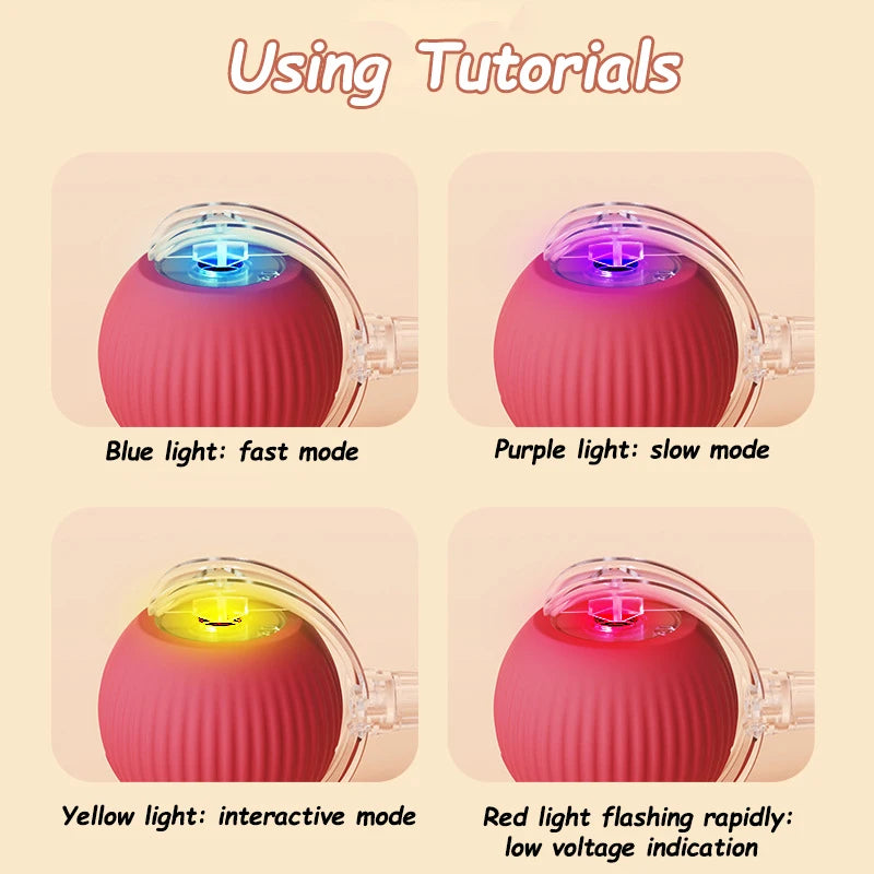 Cat Interactive Automatic Rolling Ball Toy With Rechargeable Battery