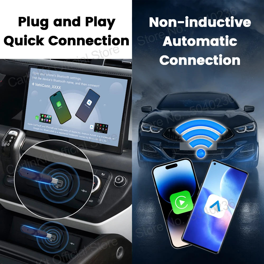Carlinkit CarPlay Android Auto Wireless USB Dongle 5.0