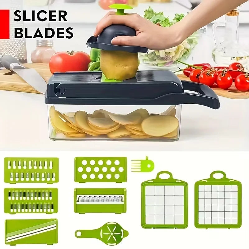 14-In-1 Multifunction Vegetable Chopper And Slicer Kitchen Tool