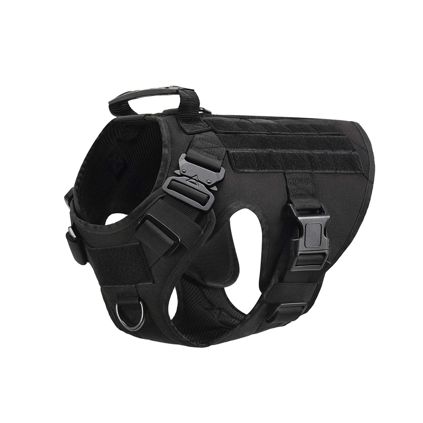 Nylon Tactical Dog Harness With MOLLE Pouches For Training