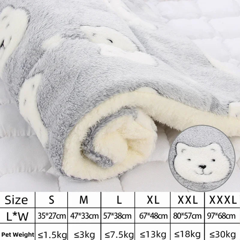 Flannel Pet Mat Bed For Dogs And Cats, Thick Comfort