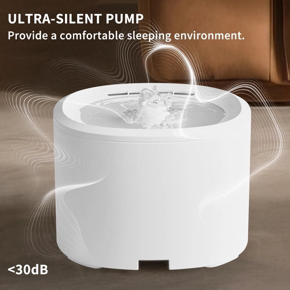 Cat Fountain USB Powered Quiet Water Dispenser For Cats
