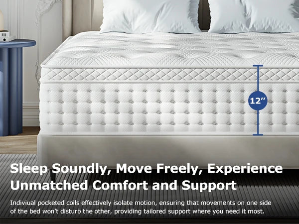 BedStory Hybrid Mattress With Memory Foam And Pocket Springs