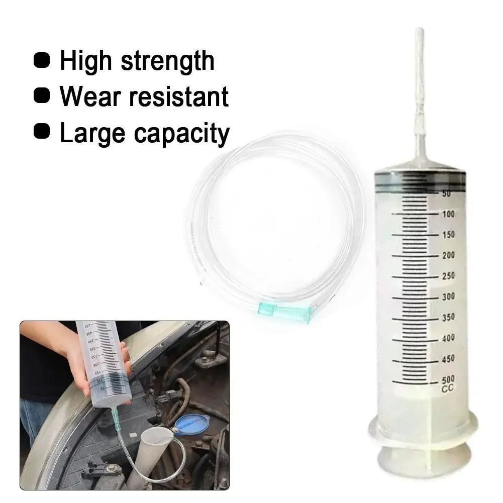 Manual Vacuum Syringe Oil Extractor With Hose For Car Maintenance
