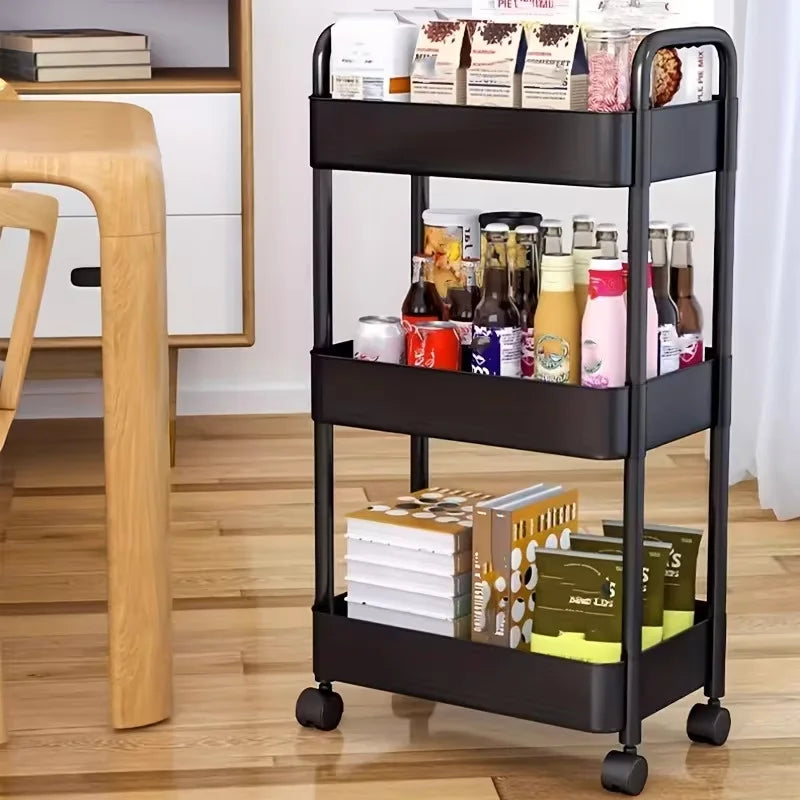 Heavy Duty Rolling Storage Cart Multi Functional Floor Standing Trolley