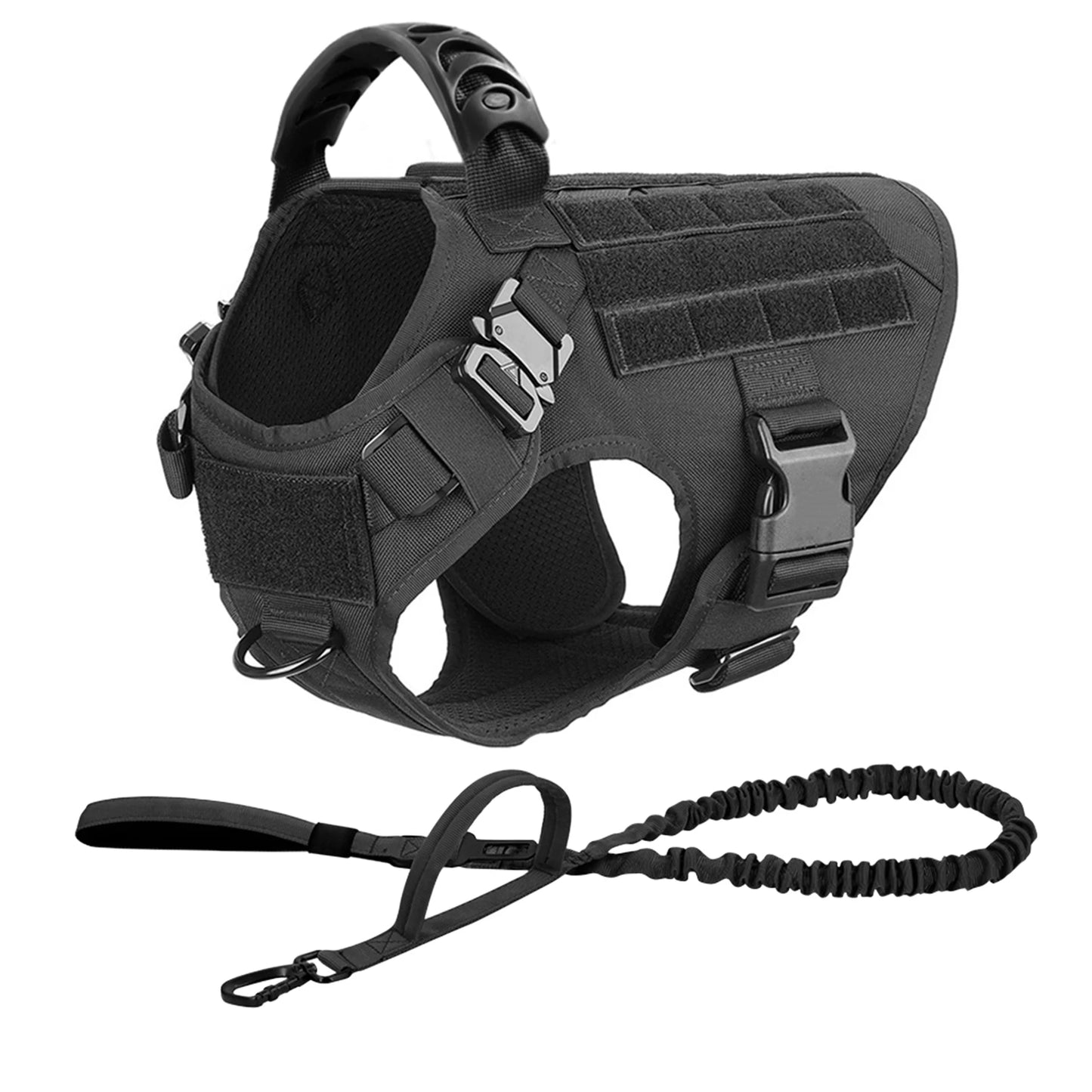Tactical Dog Harness And Leash Set No Pull Training