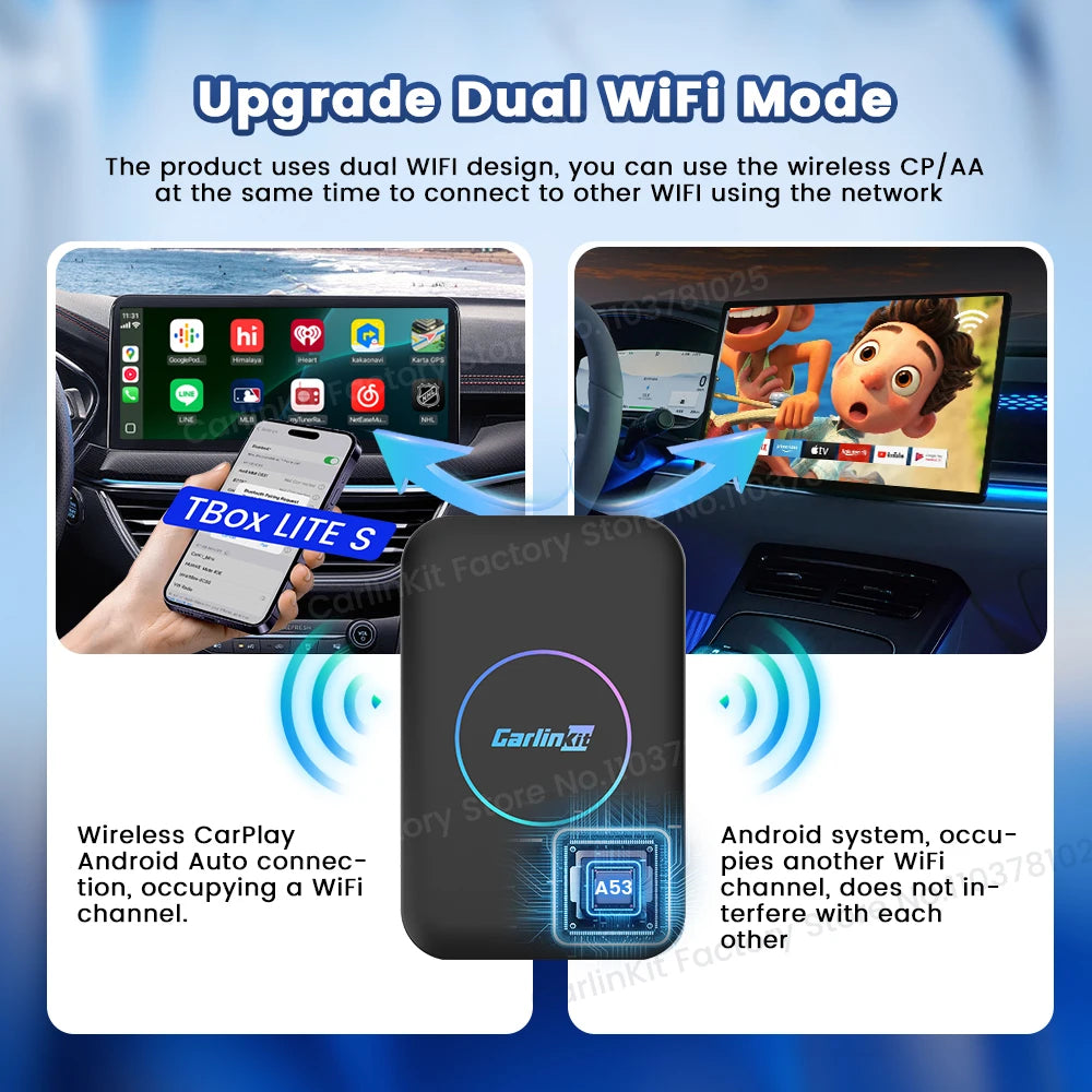 Carlinkit 5 In 1 Android TV Box CarPlay Auto Netflix
