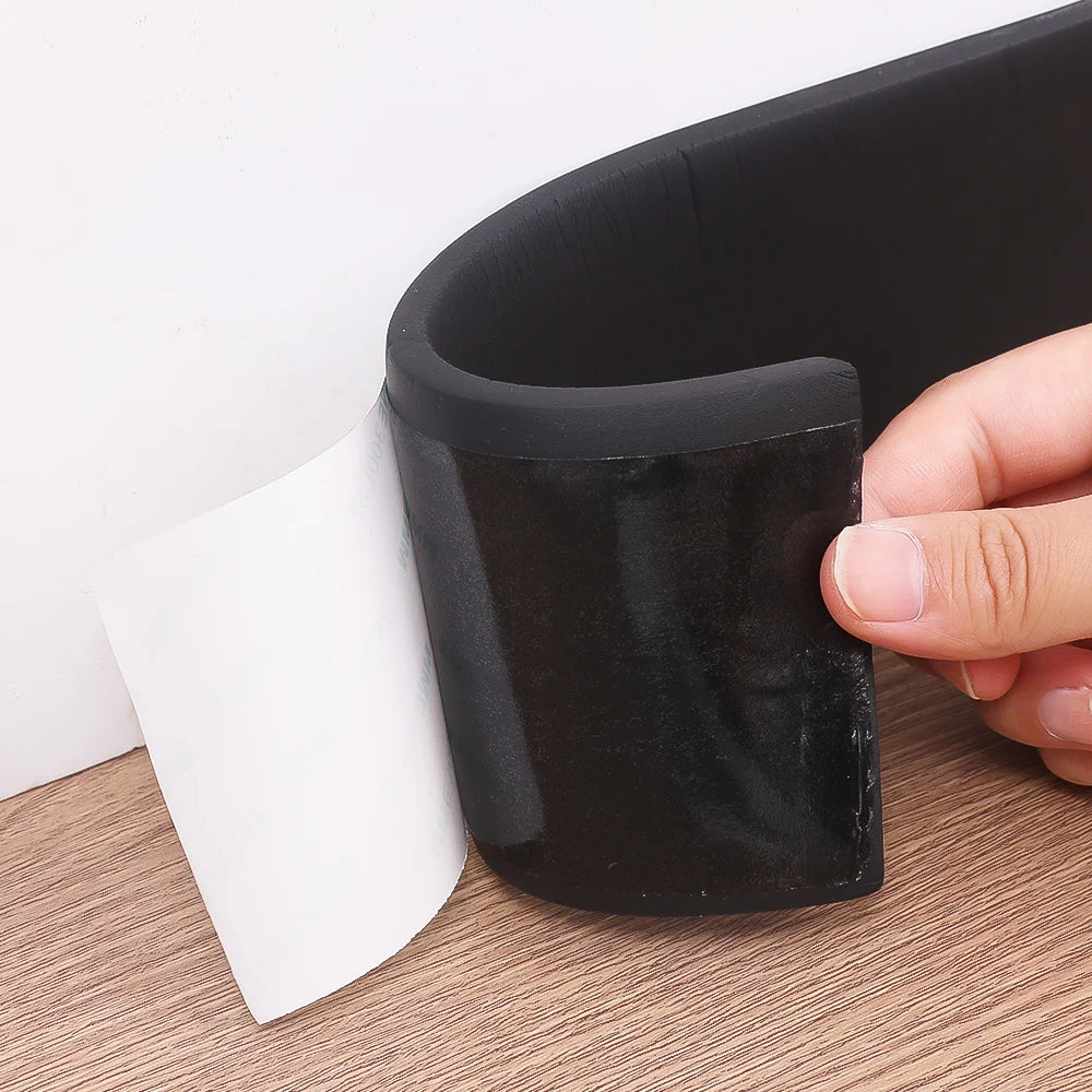 Waterproof Self Adhesive Skirting Line 3D Wall Sticker Anti Collision