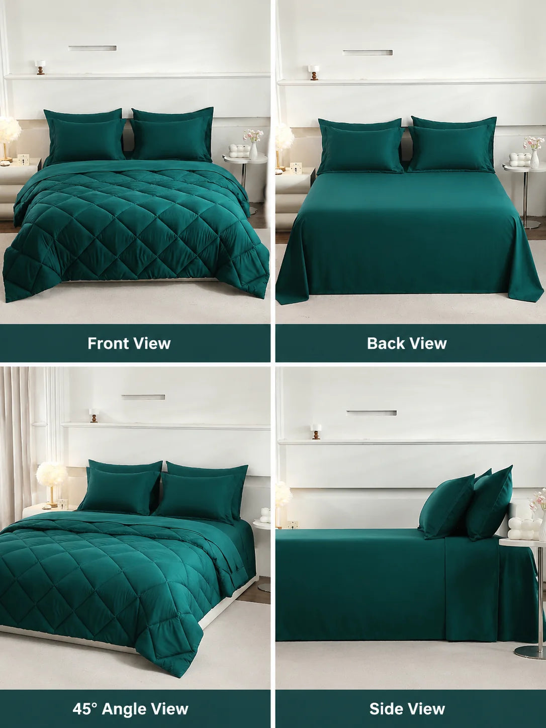 EasYum 7Piece Bedding Set Comforter Sheets Pillowcases