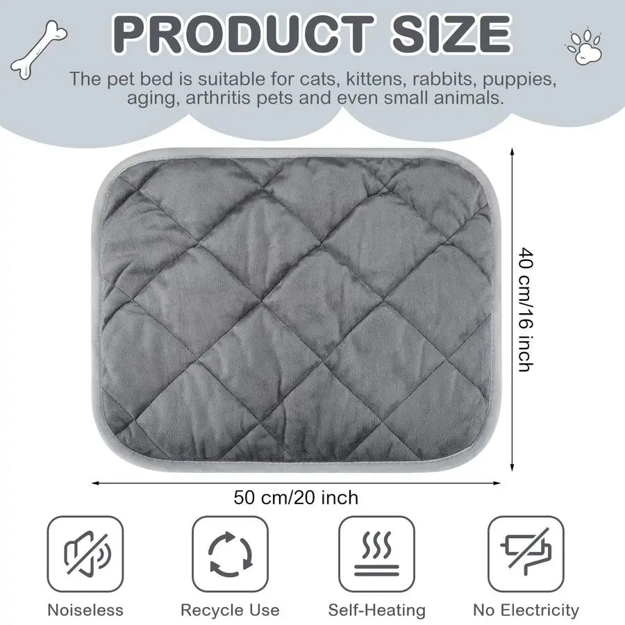 Self Heating Cat Mat Pack Self Warming Pet Bed Kit